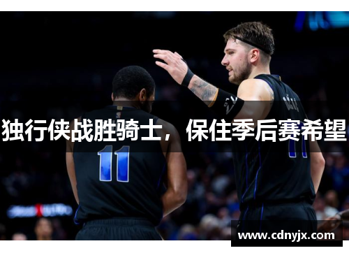 独行侠战胜骑士，保住季后赛希望
