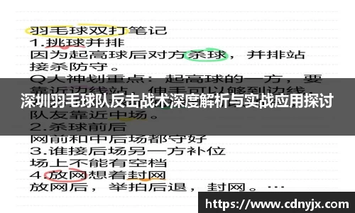 深圳羽毛球队反击战术深度解析与实战应用探讨