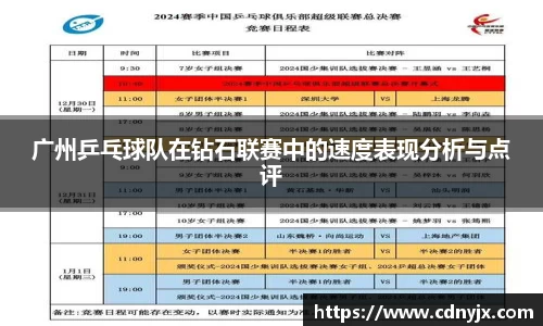 广州乒乓球队在钻石联赛中的速度表现分析与点评